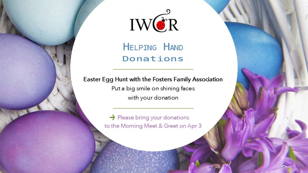 IWCR Charity Monthly Helping Hand Easter egg Hunt